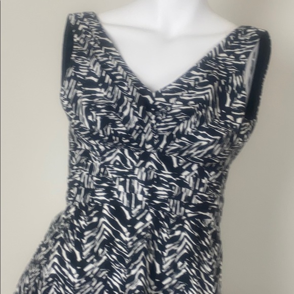 Nanette Lepore Cotton Silk Black White Dress - Picture 2 of 13